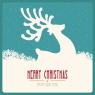 reindeer vintage merry christmas N3