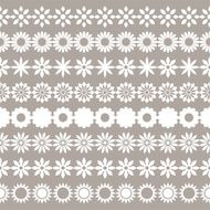 Set of flower borders floral elements