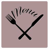 silhouette of knife and fork crossed with the menu written N2