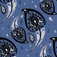 Beautiful peacock Feathers Seamless background N12