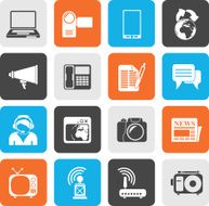 Silhouette Communication and Technology icons N2