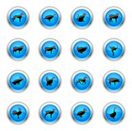 Blue Icons - Farm Animals