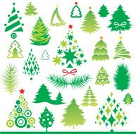 collection of green firs