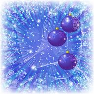 Christmas background with balls and snowflakes N2