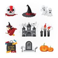 halloween icons design vector N2