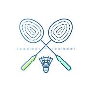 Badminton Racket and Shuttlecock