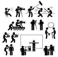 Director Making Filming Movie Production Actor Pictogram