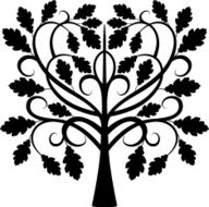 Decorative oak in black