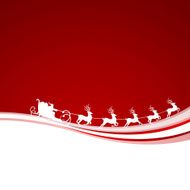 Vector Santa Claus Driving in a Sledge N5