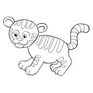 Cute vector tiger