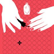 Woman applying nail polish on fingers Manicure N4