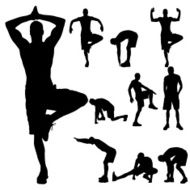 Vector silhouette of a people N323
