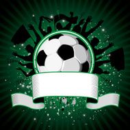 Soccer ball on grunge background