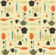 Seamless kitchen pattern N10