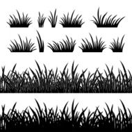 Grass silhouette seamless