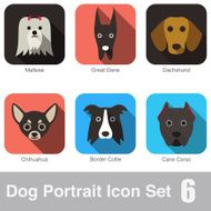 Dog animal face character icon series N6