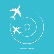 Vector silhouette of aeroplanes