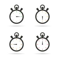 Stopwatch icons set