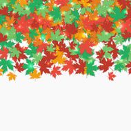 Frame fallen maple leaves Autumn color background Vector illustration N3