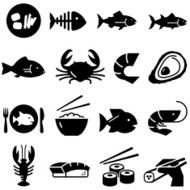 Seafood Icons - Black Series