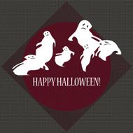 Halloween background with ghosts N6