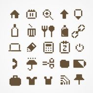 Pixel web icons collection N2