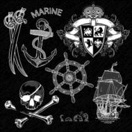 marine theme icons set N2
