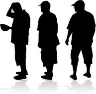 silhouette of a man N40