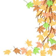 Autumn branch template