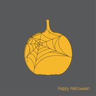 Halloween pumpkin with spider web