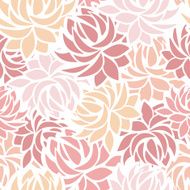 Seamless pattern with dahlia flowers Vector illustration