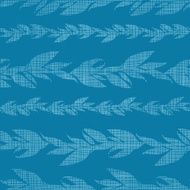 Blue vines stripes textile textured seamless pattern background