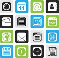 Silhouette Mobile Phone and communication icons N2