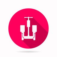 Circle pink vector icon for alternative transport delivery