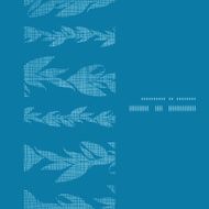 Blue vines stripes textile textured vertical frame seamless pattern background