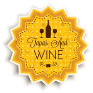 Wine and Tapas vintage label