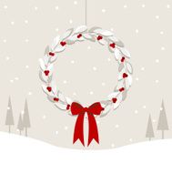 Retro Wreath Holiday Card