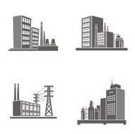 Industrial Buildings Vector Illustrations N2