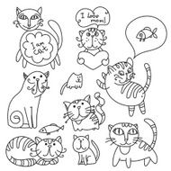 Set of cute cats N5