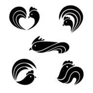 The black stylized cocks N2