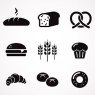 Bread icon set N6