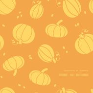 Thanksgiving golden pumpkins frame corner pattern background