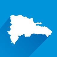 Blue Dominican Map Icon