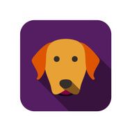 dog face flat design Golden Retriever Labrador UI