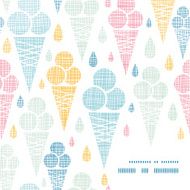 Ice cream cones textile colorful frame corner pattern background