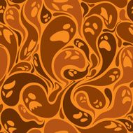 Ghost seamless pattern in brown color