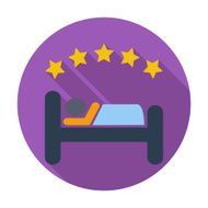 Hotel single flat icon N5