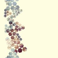 Abstract background border with hexagons