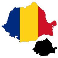 Romania map flag N2