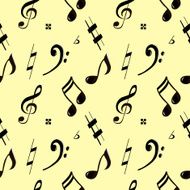 Seamless Pattern with music notes